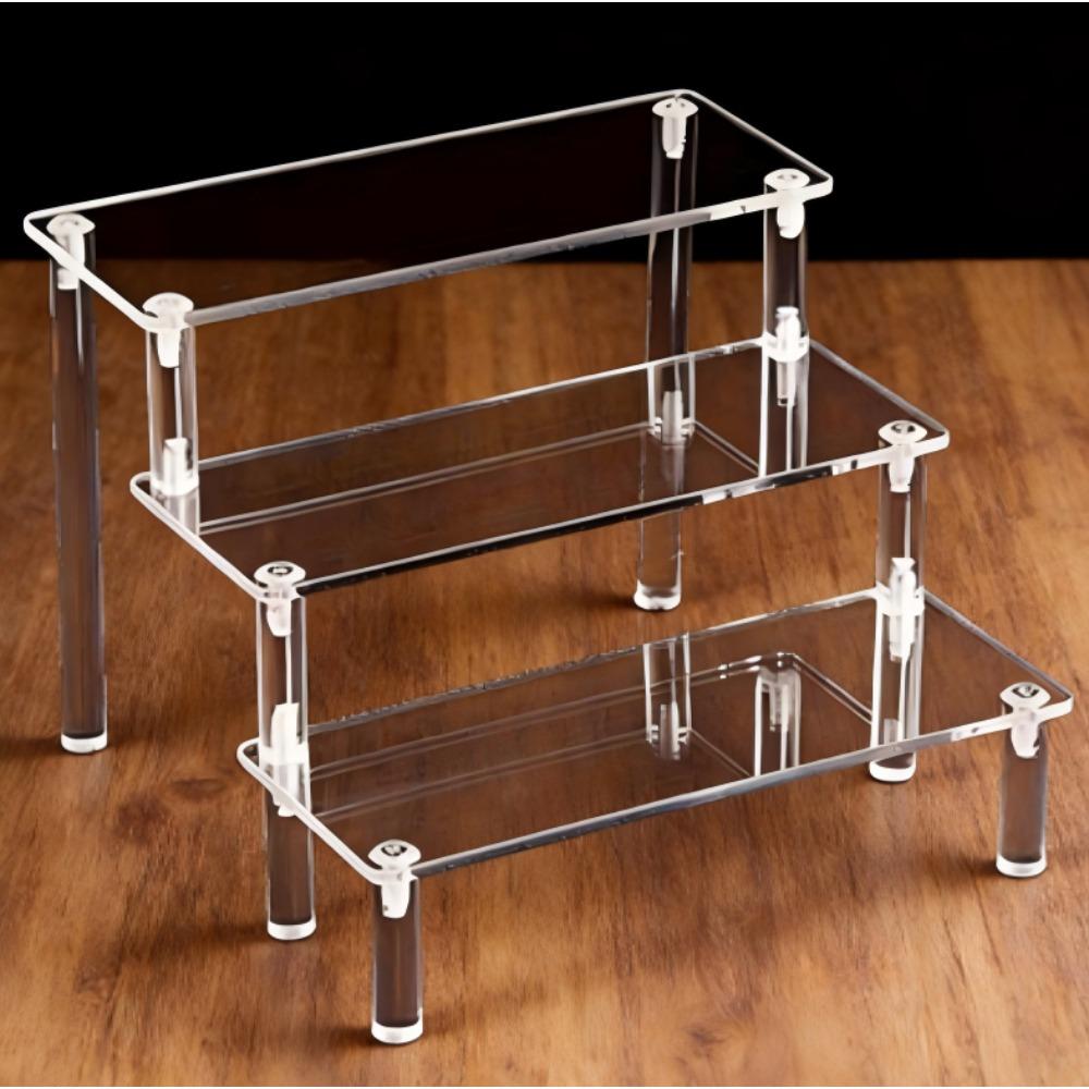 Multi-layer perfume rack storage box, multi-layer cupcake stand, large transparent display riser for displaying perfume, large model display stand, and collectibles organizer stand