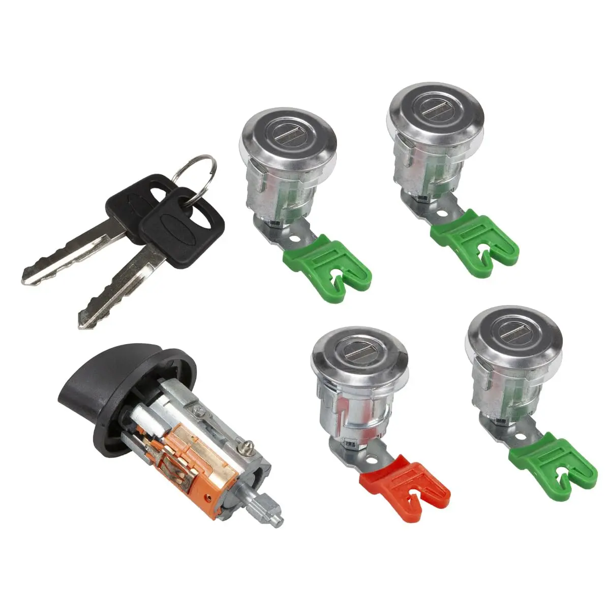 Door Lock Cylinders and Ignition Switch with Keys| Compatible with Ford E150 E250 E350 Econoline Van 1997 to 2020 Year, Replace for LC6177 703369 597638