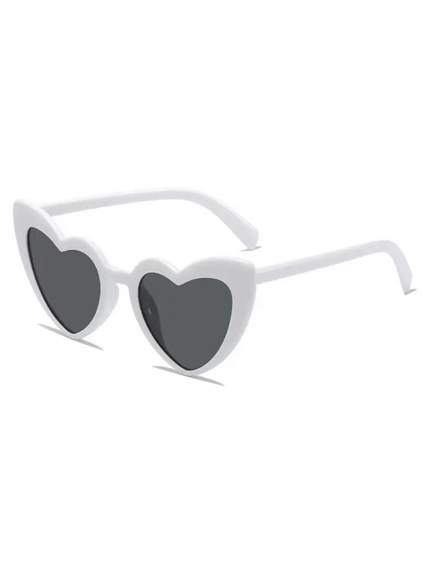 2 Pairs Women's Plastic Heart Glasses, Cute Trendy Fashion Eyewear, Versatile Casual Style, Perfect for Birthday Parties