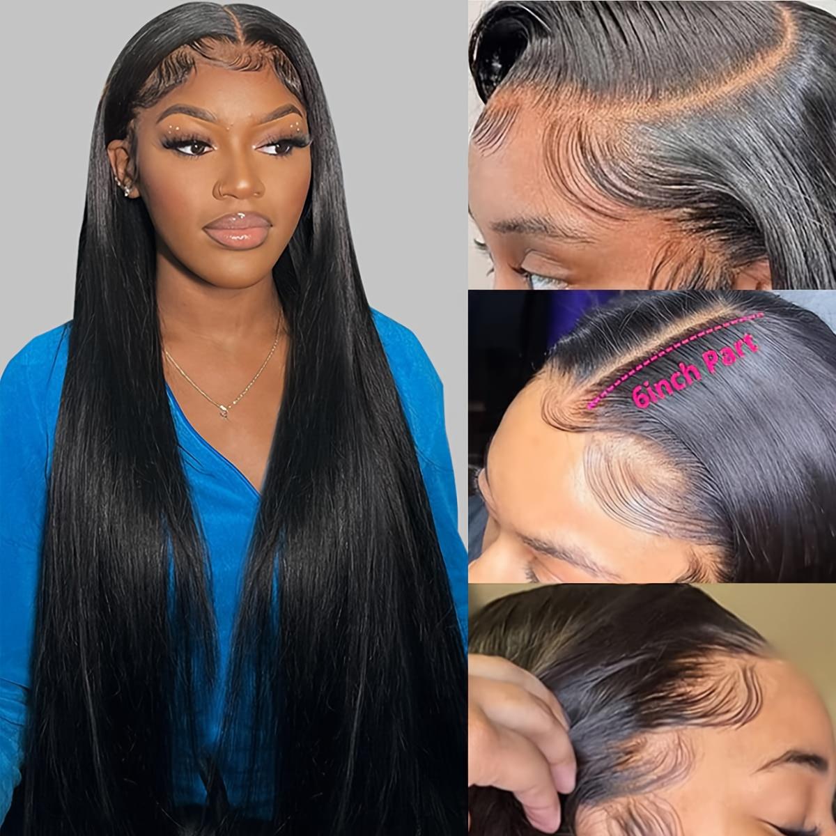 Bling Hair HD Lace Front Human Hair Wig 13x4 13X6 Straight Frontal Wig Pre Plucked With Baby Hair For Women Clearance 180 Density