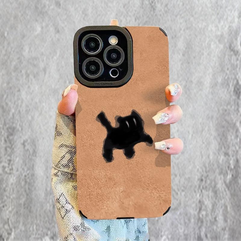 Minimalist Black Cat Silhouette Phone Case, Multiple Colors & Specifications Available, Shock - Absorbing Protective Cover, Suitable for Daily Use & Travel, Stylish & Durable, Fits Most Smartphones