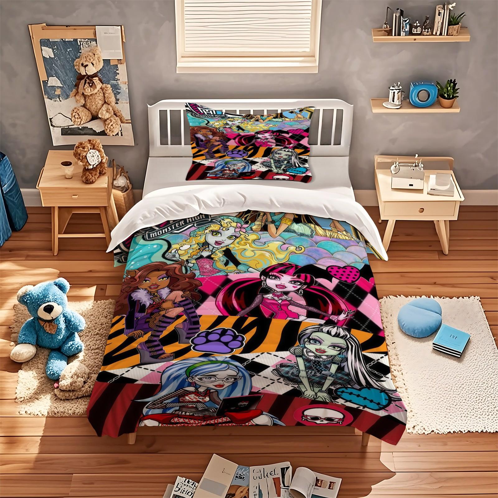 Monster High Duvet Cover Set,Gift for Family or Friends,Suitable