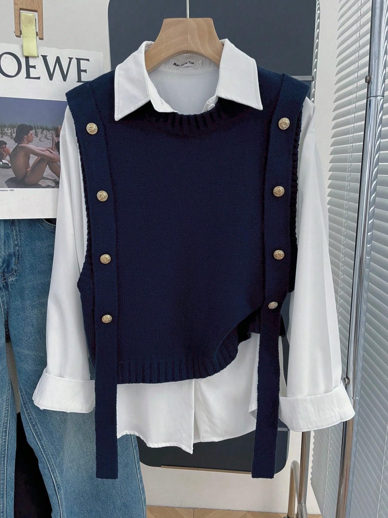 Women's Sweater Vest Top, Spring & Summer, Stylish Casual Ladies' Clothing, Perfect for Outdoor Wear, Trendy Women's Knitwear