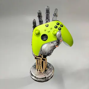 Cyberpunk Mechanical Hand Resin Craft Ornament, Xbox Switch Game Controller Desk Stand, Desktop Decor, Robot Arm, Machine Arm