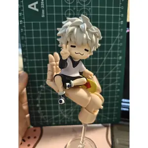 Cute Chibi Killua Zoldyck Hunter x Hunter Cat Style Figure Anime Mini Statue Desktop Ornament Collectible Model Lovely Birthday