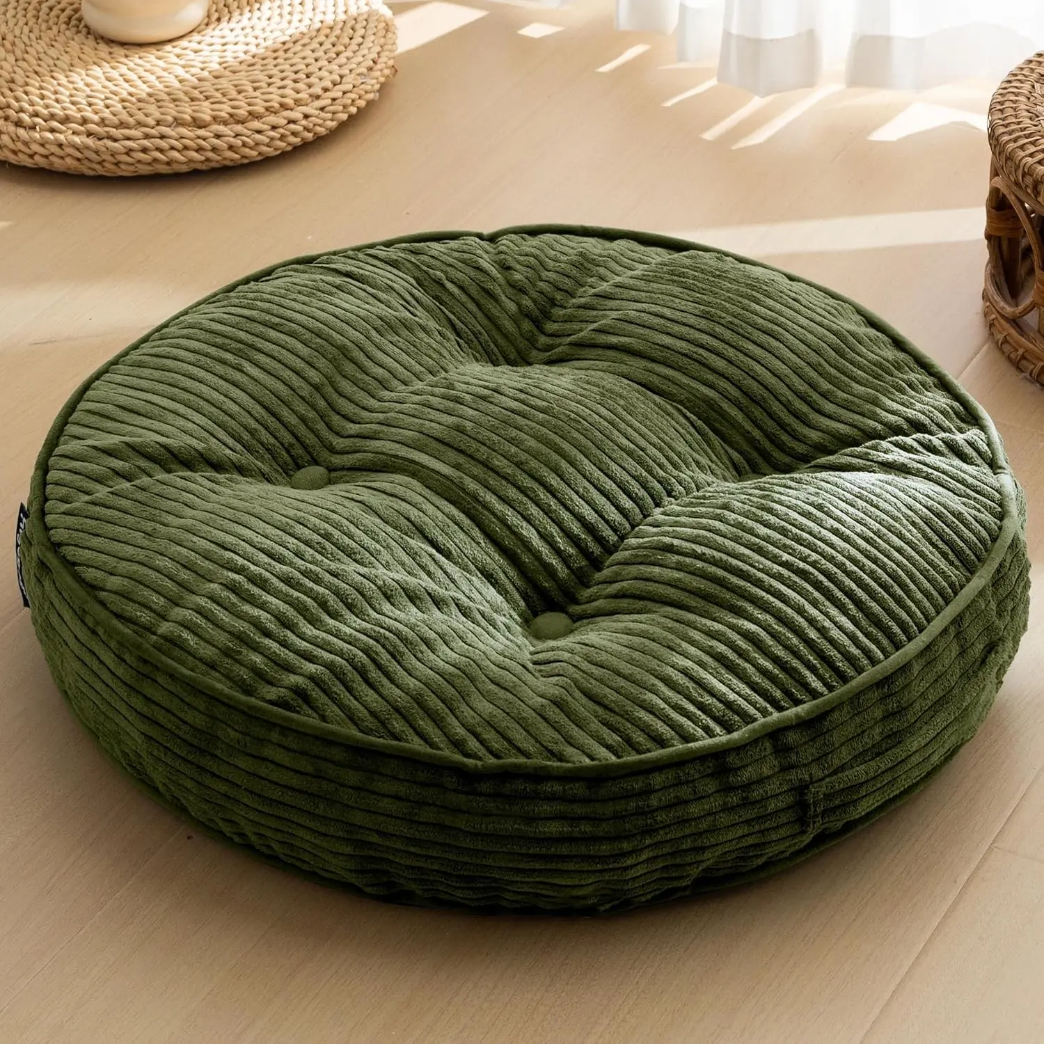 Round Dark Green