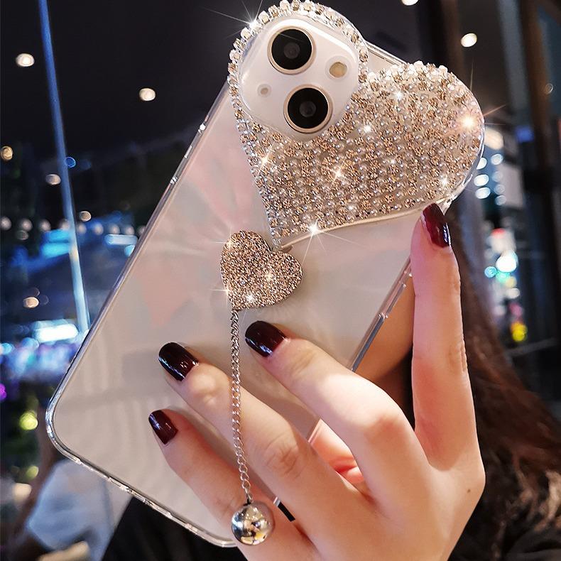 Compatible with iPhone 17 Pro Max/ 16/15 /14/13 /12 Creative heart-shaped protective case for mobile phones -H72-5