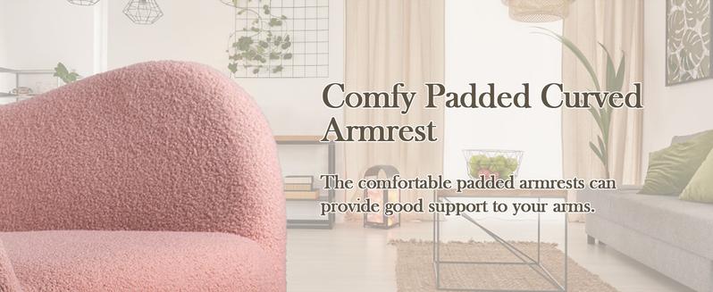 PUKAMI Rocking Chair Nursery Rocker Teddy Upholstered Rocking Chair Indoor with High Backrest Rocking Accent Chair, Padded Seat Nursing Chair with Headrest Comfy Chair for Bed Room PUKAMI Rocking Chair Nursery Rocker Teddy Upholstered Rocking Chair Indoor with High Backrest Rocking Accent Chair, Padded Seat Nursing Chair with Headrest Comfy Chair for Bed Room