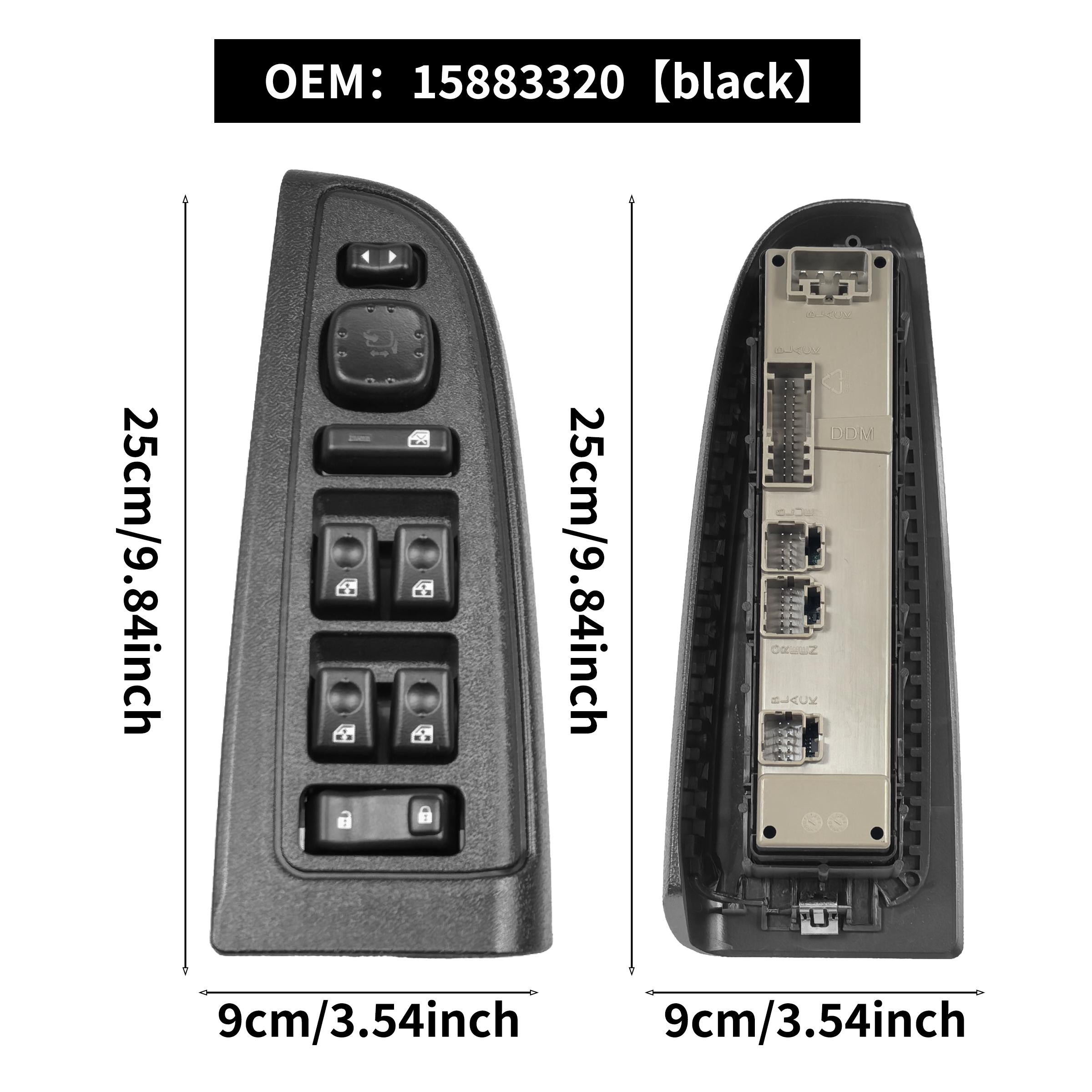 Driver Side Door Lock and Power Window Switch Replacement Component, Compatible with Chevrolet Avalanche Silverado Suburban Tahoe Gmc Yukon Sierra Cadillac Escalade