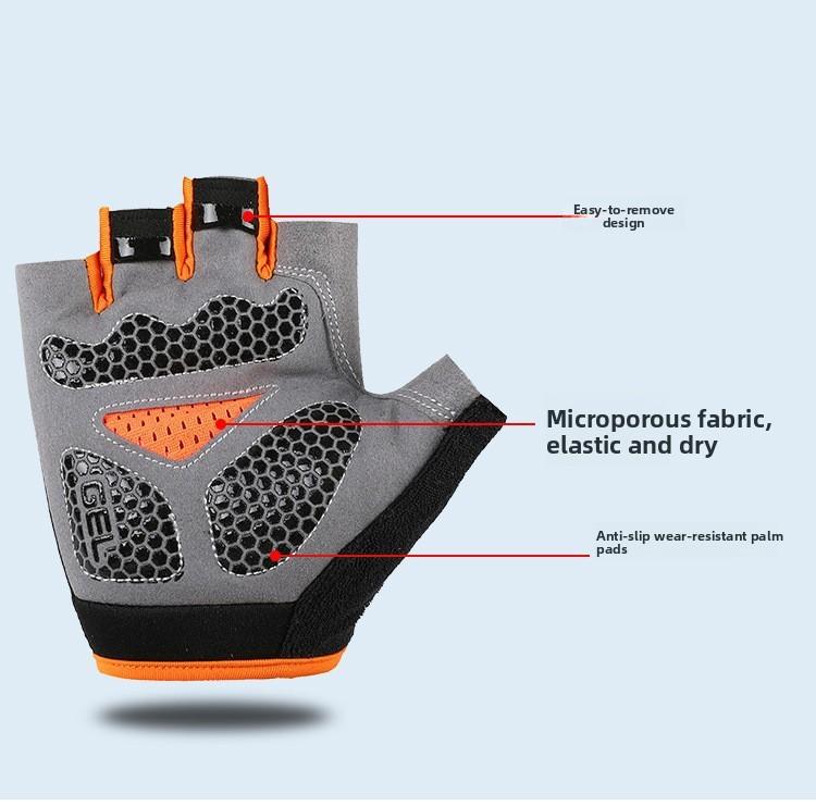 Unisex Half-Finger Cycling Gloves - Sports Accessories with Breathable Mesh Polyester, Elastane, Thin Thickness, Anti-Slip Grip, UV Protection, Wear Resistant for Workouts, Sizes S-XL Unisex Half-Finger Cycling Gloves - Sports Accessories with Breathable Mesh Polyester, Elastane, Thin Thickness, Anti-Slip Grip, UV Protection, Wear Resistant for Workouts, Sizes S-XL