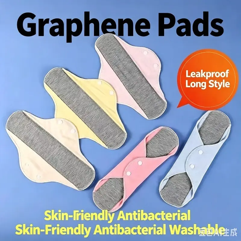 4pcs Women Graphene Leak Proof Underwear, Trending Double Layer Absorbent Period Panties, Breathable Reusable Washable Briefs, Soft Moisture Wicking Intimates, Reliable Daily Protective Underwear for Menstrual Days Casual Outings