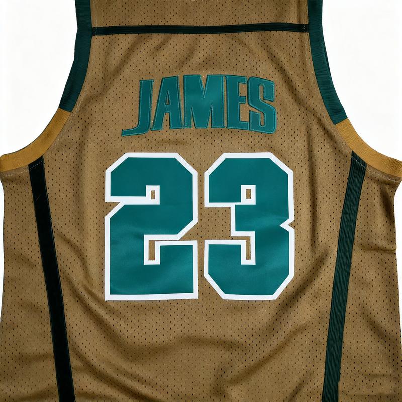 2026 Men Women High School Basketball Jersey IRISH 23 JAMES Stitched Embroidery Numbers Outdoor Sports Shirt Mesh Breathable Fashion For Indoor Basketball Court Running Fitness Yellow Green White Memorial