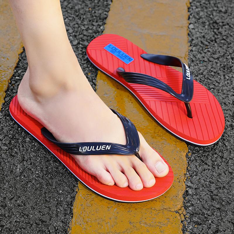Men's Flip-Flops with Unique Texture, Comfortable Beach Sandals, Lightweight Water Shoes, Soft Non-Slip House Slippers for Summer