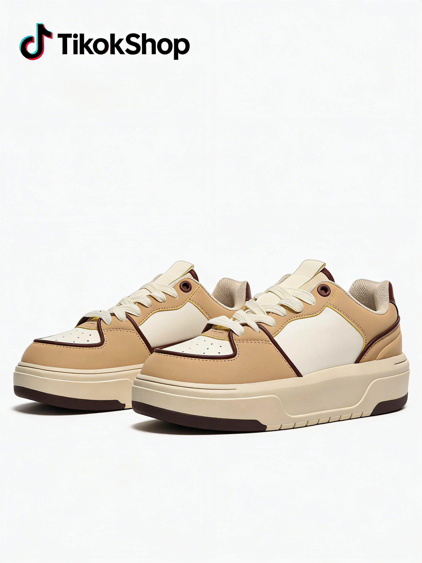 Unisex Comfortable Chunky Platform Lace Up Casual Sneakers Fashion Athletic Shoes for Daily Wear Running and Gym