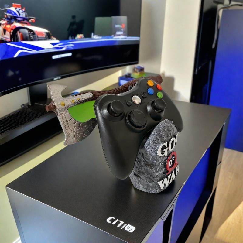 Wedge Controller Stand Set, Realistic Vintage Resin Figurine, Universal Plastic Game Console Holder for Ps5/4, Game Console Accessories, Perfect Gift Idea