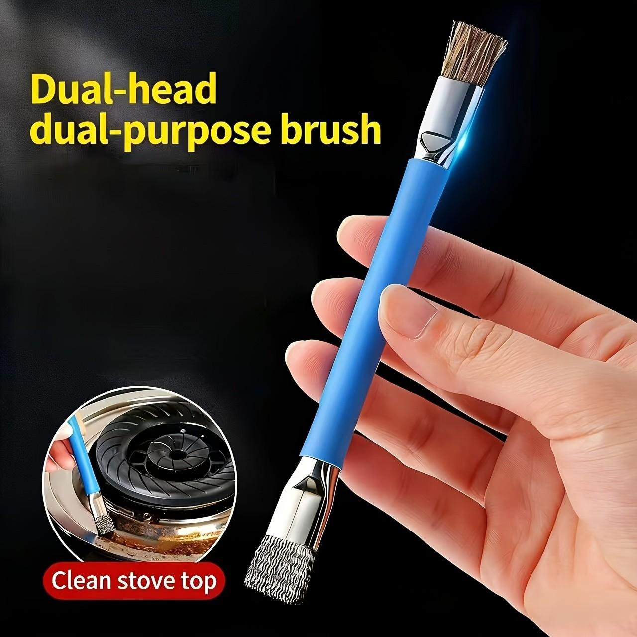Multifunctional Dual-Head Stainless Steel Cleaning Brush, Kitchen Stove Gap Cleaner, Home Essential Cleaning Tool