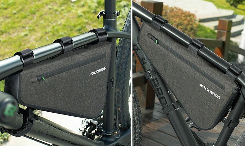 ROCKBROS 8L Bike Bicycle Frame Bag Waterproof Bikepacking Bike Bag Triangle Frame Bag Large Bike Storage Bag Under Frame