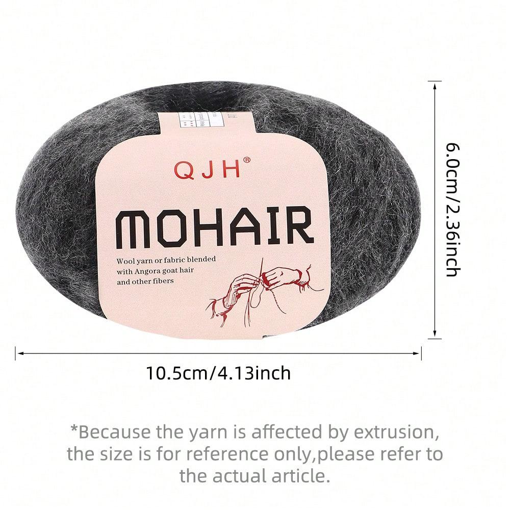2pcs High Quality Soft & Warm Mohair Blend Yarn, Ideal for DIY Hand Knitting & Crocheting Elegant Sweaters, Shawls, Scarves