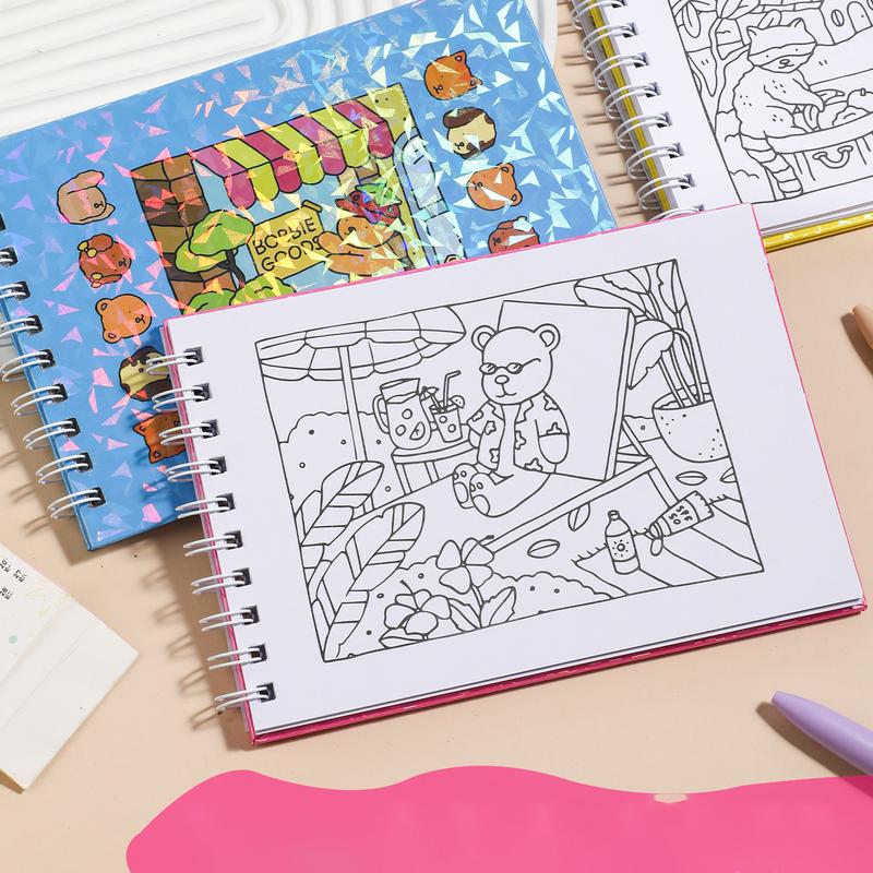 1pc A5 Coloring Book BOBBIE GOODS Cartoon Doodle New Coloring and Drawing Book