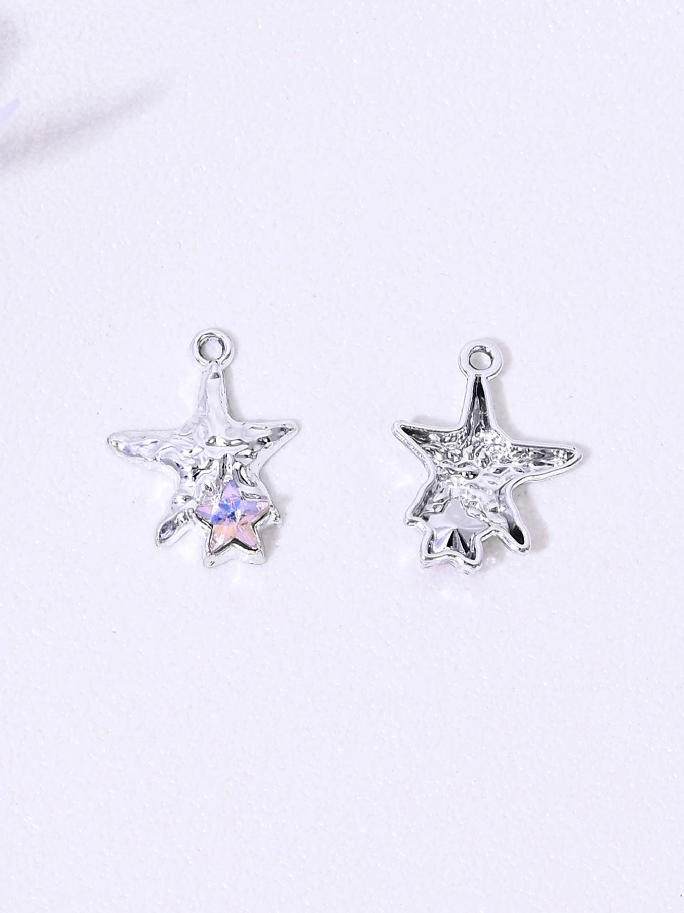 10 Sweet Oceanic Shell Starfish Charms, Perfect for DIY Jewelry Making, Earrings, Necklaces, Bracelets, Keychains, Daily Accessories