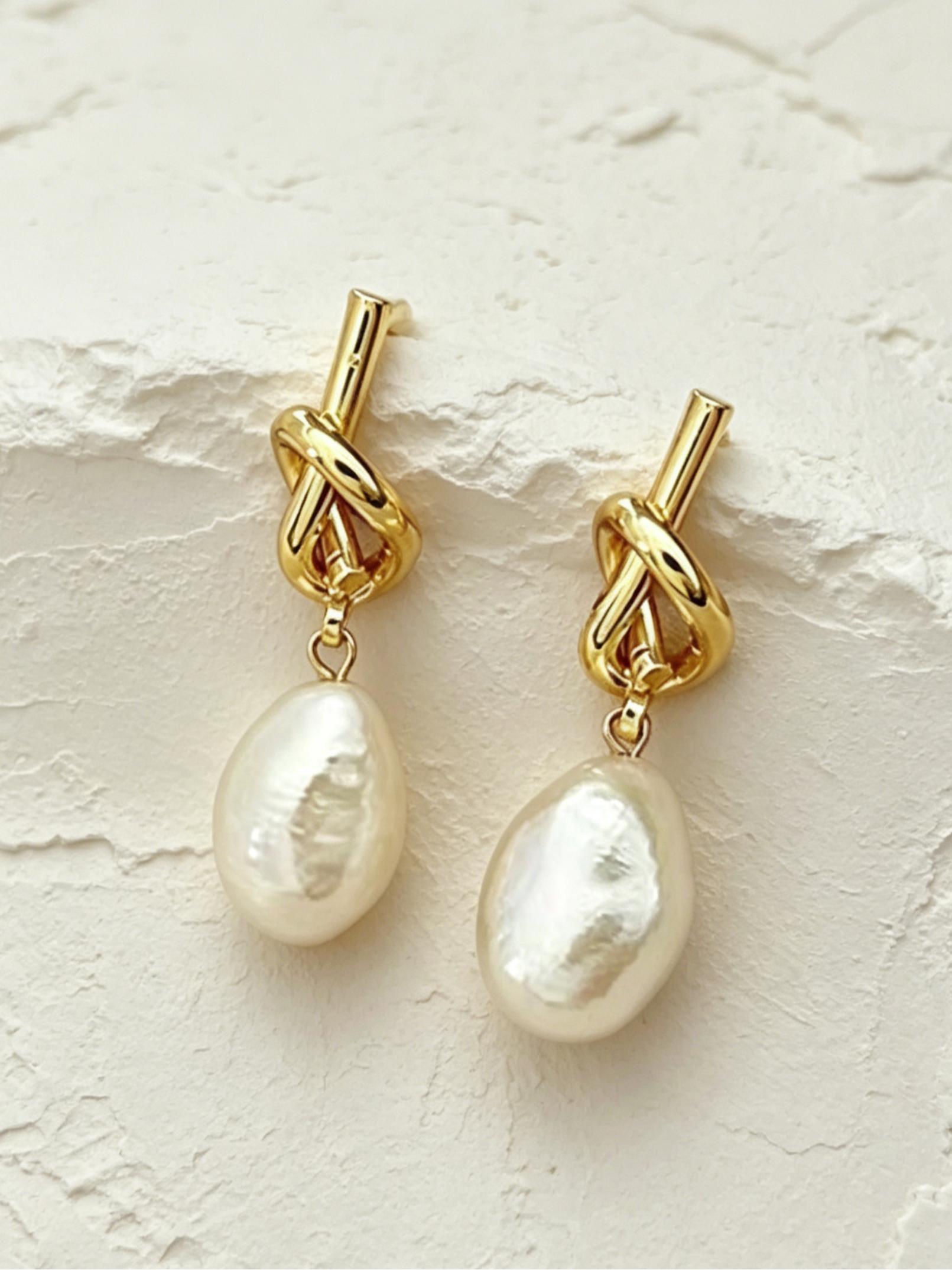 Elegant Knot Design Earrings, Fashion Jewelry for Party, Daily Clothing Decor, Trendy All-match & Exquisite Jewelry for Birthday Gift, High Quality Earrings