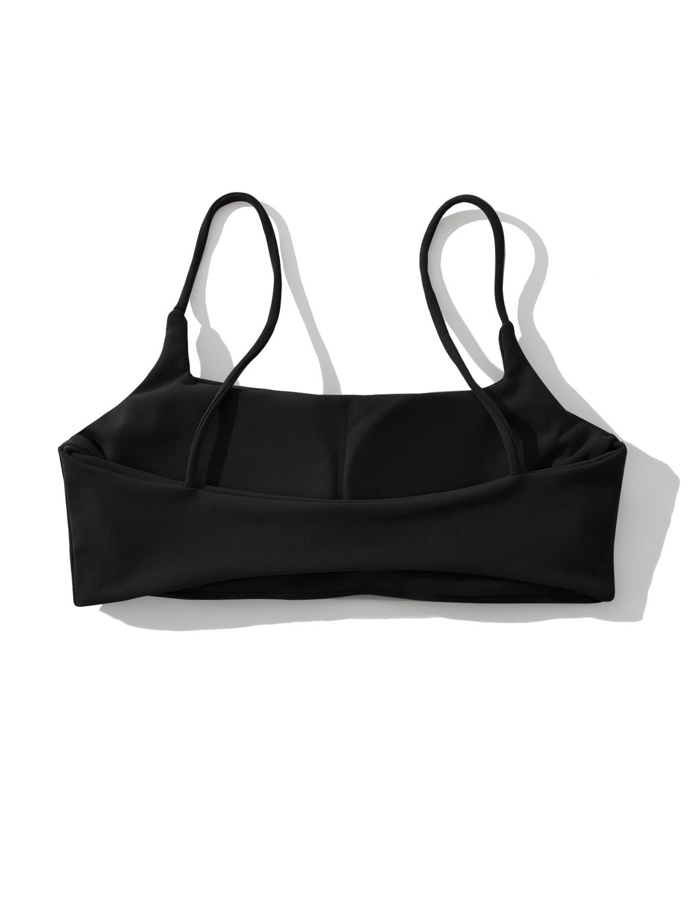 Women's Solid Wireless Sports Bra, Strappy Workout Bra, Sporty Breathable Comfortable Bra, Ladies Sportswear for Yoga Gym