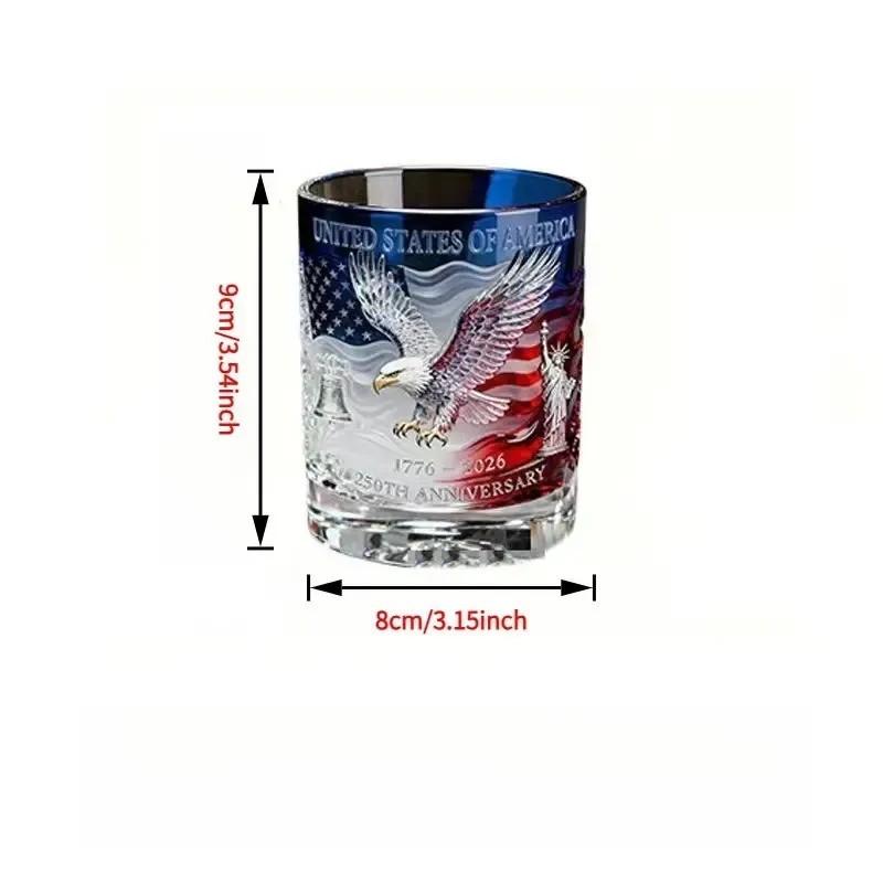 Unique 250 Year Commemorative Whiskey Decanter, Handcrafted Glass Bottle, Great Gift for Him, Bar & Man Cave Decor, 250th Anniversary Theme