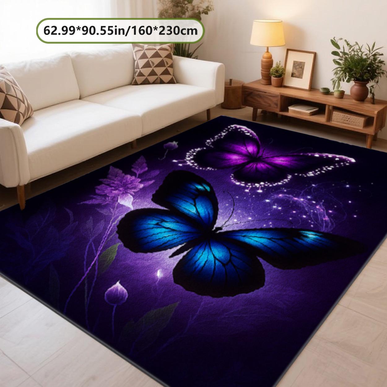Velvet soft and comfortable patterned printed carpet, Flower Pattern Rugs, Household Decorative Rug, suitable for multiple scenarios, available in various sizes, soft and non-shedding.