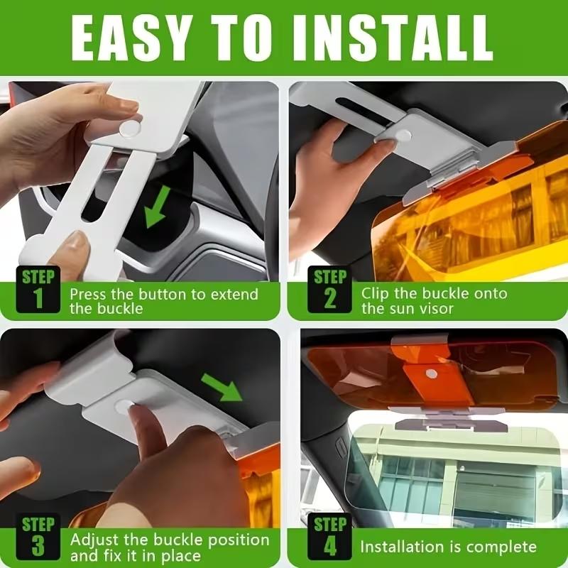 Car Dashboard Sunshade Driver Sunglasses, Anti-Glare Car Headlight, Day and Night Use, Driving Glare Protector, Essential Car Accessory