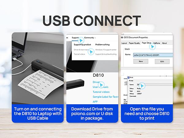 Inkless Portable Printer – Wireless Bluetooth Thermal Printer for Travel & Mobile Use, Compatible with iOS, Android, Laptop, Supports 8.5"x11" US Letter & A4 Paper, No Ink Needed deal for Office & Home