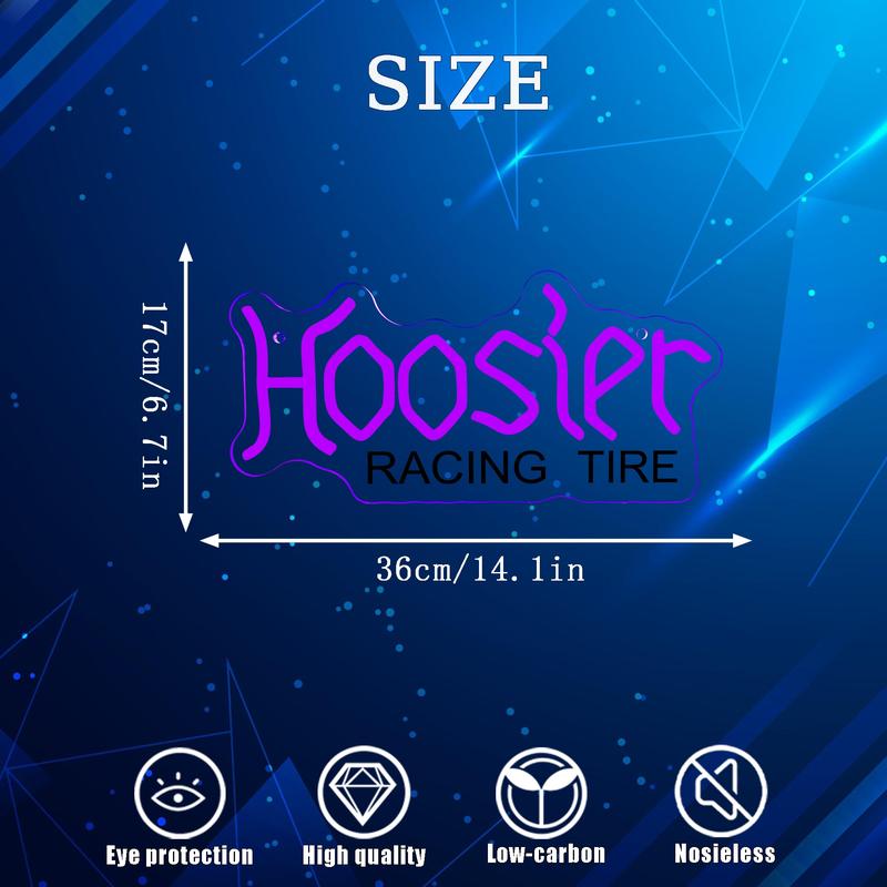 1pc Hoosier Racing Tire neon sign Pre-punched holes for easy hanging, suitable for bars, bedrooms, bathrooms, parties, concert halls Led Neon Sign