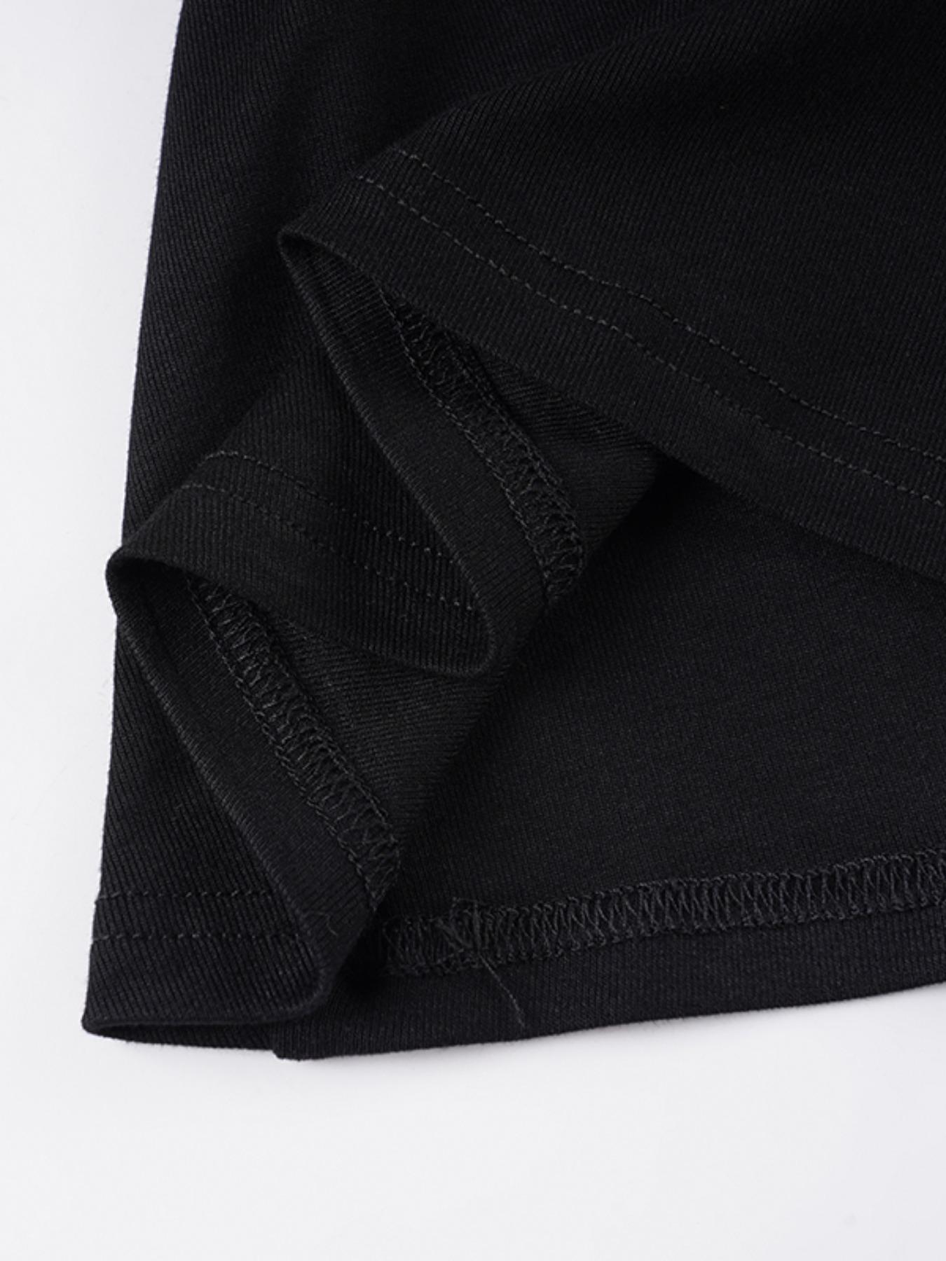 Lace Trim V Neck Flare Sleeve A-Line Top, Y2K Casual Solid Color Long Sleeve Basic T-Shirt, Women's Fashion Clothing