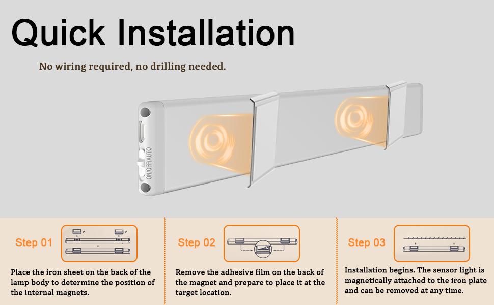 Under Cabinet Lights, Motion Sensor & Magnetic, No Wire Hassle! Dimmable, 1500mAh USB Rechargeable for Kitchen, Wardrobe, Stairs. 76LEDs. Multifunctional Lighting， shower lamp