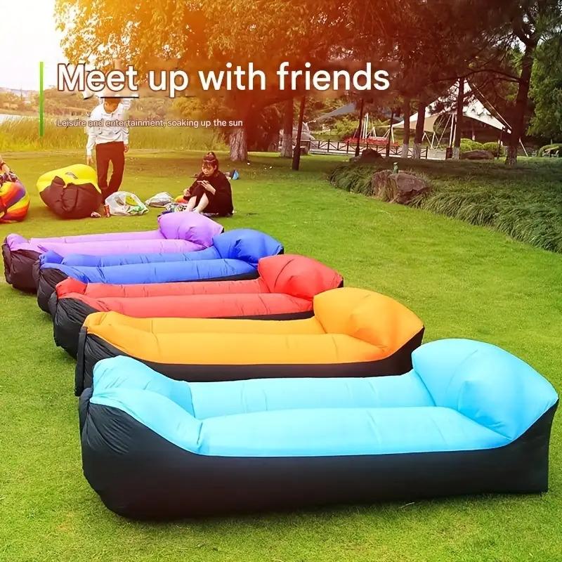 Portable Inflatable Sofa Bed, Quick Setup Self-Inflate Design, Compact Carry Bag, Durable and Comfortable, Outdoor Indoor Use