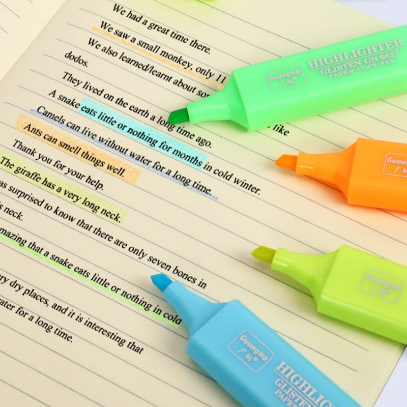 Stable Leopard Pattern Light Highlighter Set, Smooth Gliding Ink, Ideal for Students & Professionals, Long-Lasting Color Notes