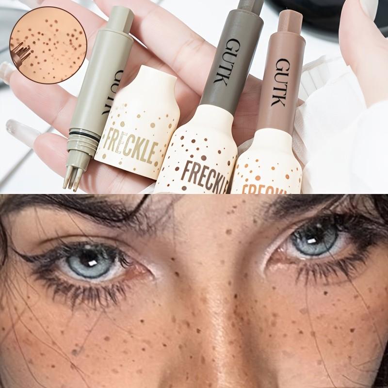 Waterproof Freckle Stamp Pen, 5-Point Natural Fake Freckles Makeup Pen, Quick-Dry & Smudge-Proof Long-Wear, Skin-Friendly Formula, Easy to Create Realistic Freckle Look, 4 Vibrant Shades for All Skin Tones