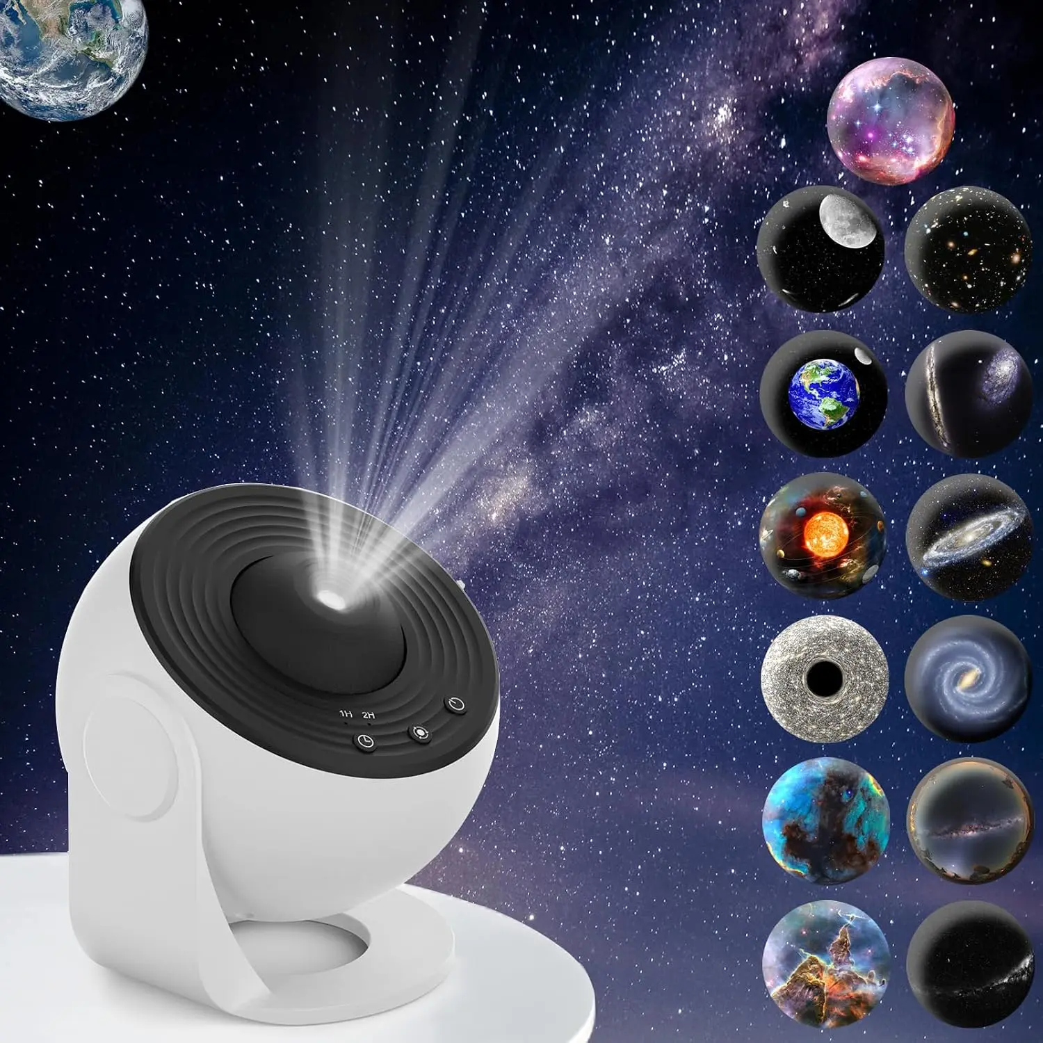 Galaxy Projector, 13 in 1 Planetarium Star Projector Realistic Starry Sky Night Light with Solar System Constellation Moon for Bedroom Ceiling Home Theater Living Room Decor