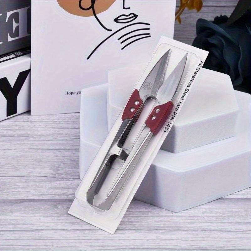 U-Type Spring Small Scissors Set, Sharp Stainless Steel Sewing Scissors, Ideal for Fabric Cutting, DIY Crafts, Thread Trimming, Home Office Use