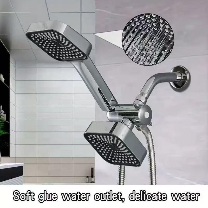 Hotel Spa 3-Way High Pressure Luxury Shower Head Handheld Combo with Water Saving Economy Mode Chrome Finish