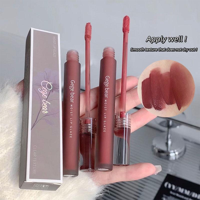 Long Lasting Lip Gloss, 6 Counts/set Matte Liquid Lipstick Easy Coloring, for All Occasions Lip Makeup, Girls and Women Makeup Accessories, Moisturizing, Glaze