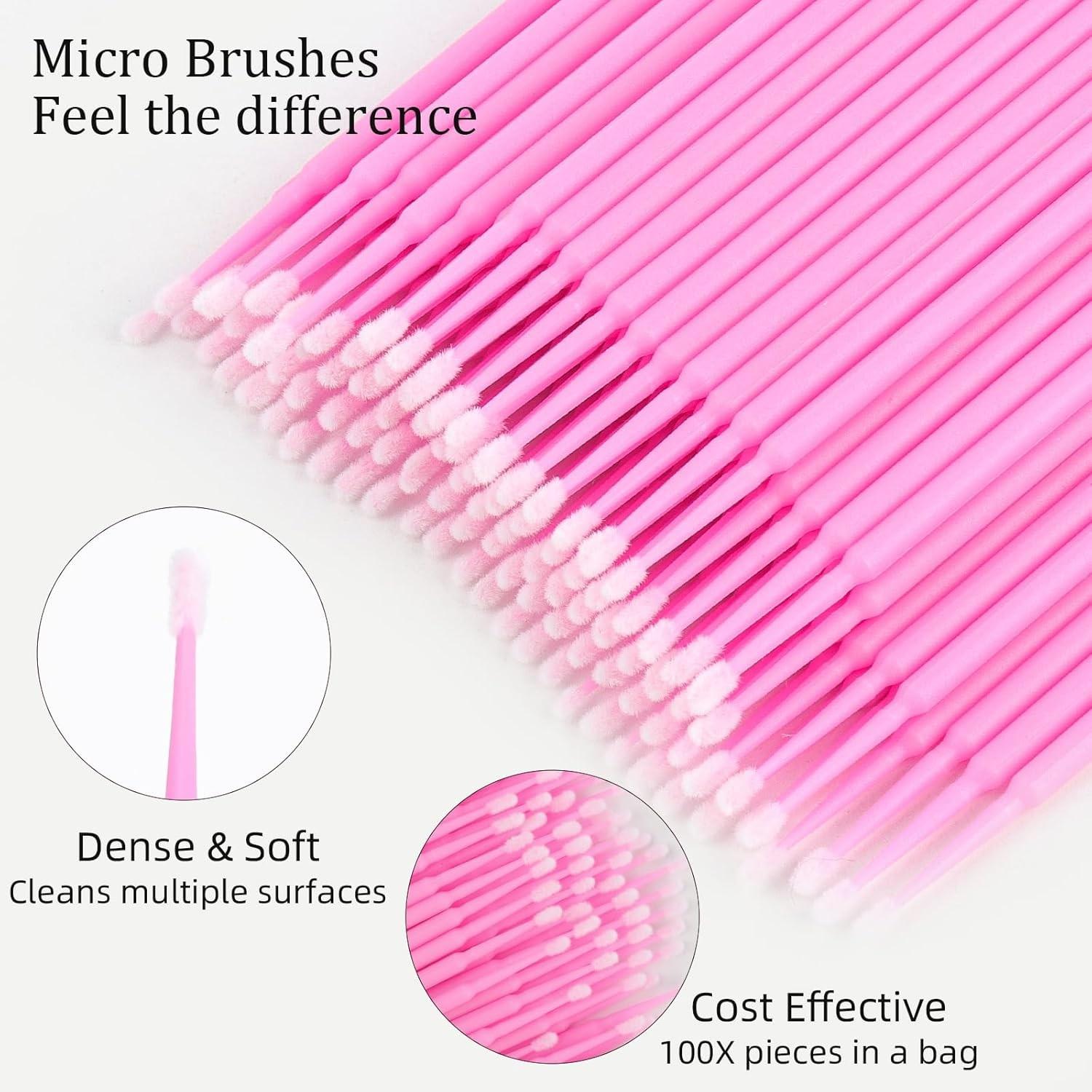✨ 2mm Precision Disposable Mini Micro Swabs｜100–500 Pcs Available – Ideal for Eyelash Extensions, Eyebrows, Eyeliner, Lip Touch-Ups, Cleansing, Removing Excess Makeup & Nail Polish – Professional Makeup Tool