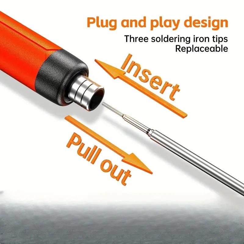 Portable USB Adjustable Temperature Soldering Iron Kit, Storage Box Included, Home DIY Electronic Welding Tool Set, Electric Wired Soldering Iron