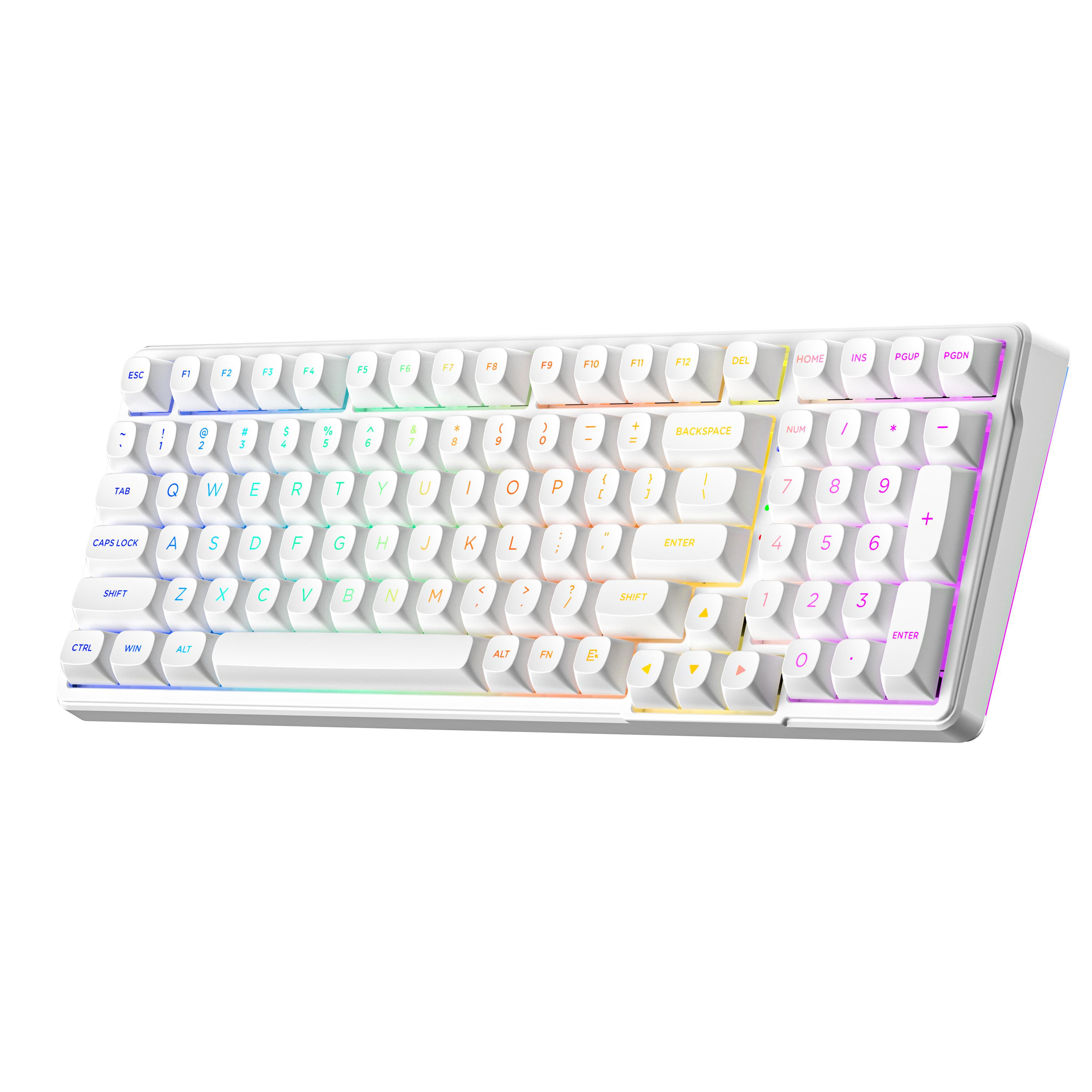 Zifriend ZT99 Mechanical Creamy Keyboard 99 Keys With NumPad, Gasket Structure Gradient Side-Engraved, RGB Light, Hot-Swappable 3/5 Pin Switches, Gaming & Office Keyboard with Driver Support, Tiktokshopblackfriday, Christmas
