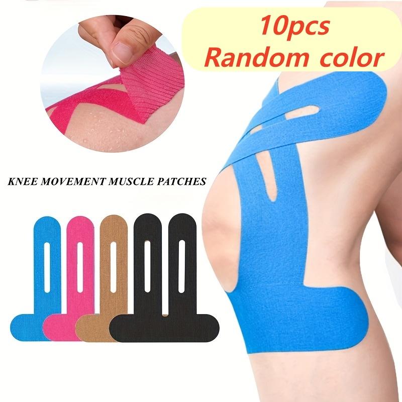 10 Piece Elastic Sports Muscle Tape, Multi-Color Knee Biomechanical Tape, Pre-Cut Small Sport Tape for Running Cycling Hiking