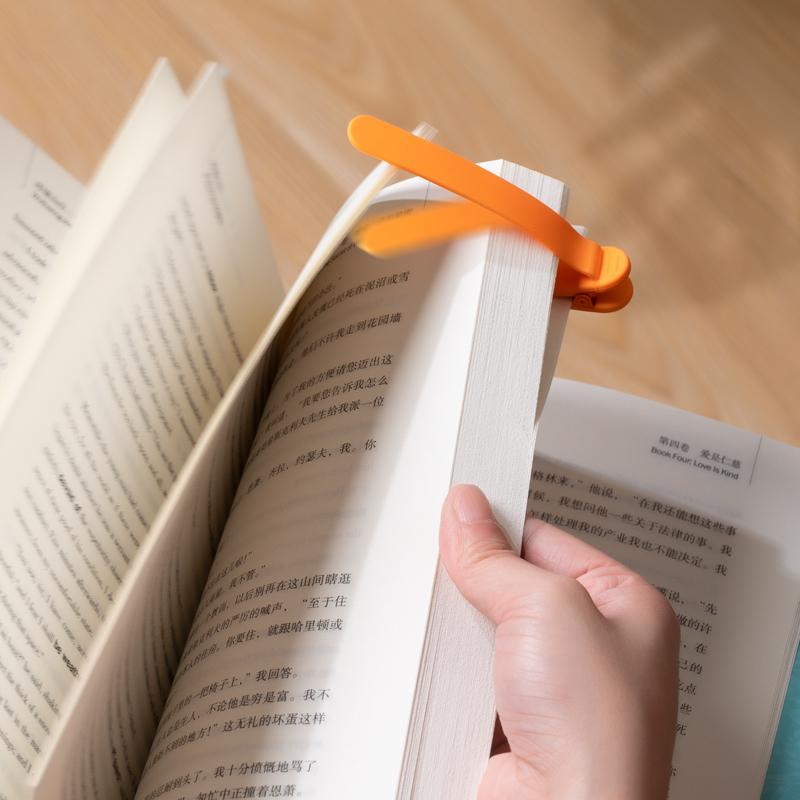 3pcs Silicone Automatic Bookmarks, Book Lovers Gifts for Reading Women, Men, Kids, Readers, Unique Cute Book Page Holder Accessories, Stay in Place and Follow as You Read Practical Fashionable