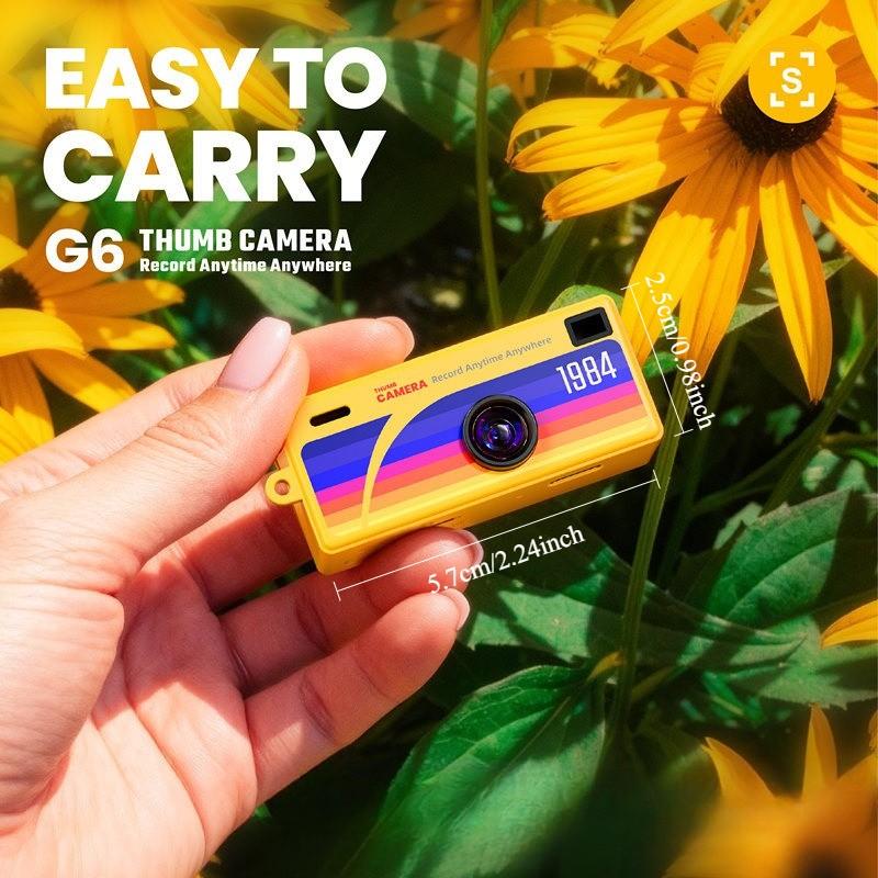 G6 Ultra-Compact Keychain Digital Camera: Retro Style, HD 1080p, Includes 8GB Memory Card—A Must-Have for Travel and Vlogging