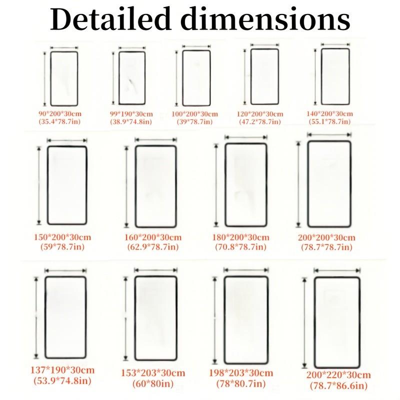 2/3pcs Waterproof Mattress Protector, Deep Pocket for 30cm Depth, Soft and Breathable, Washable, Suitable for Bedroom, Guest Room, Apartment, Dormitory