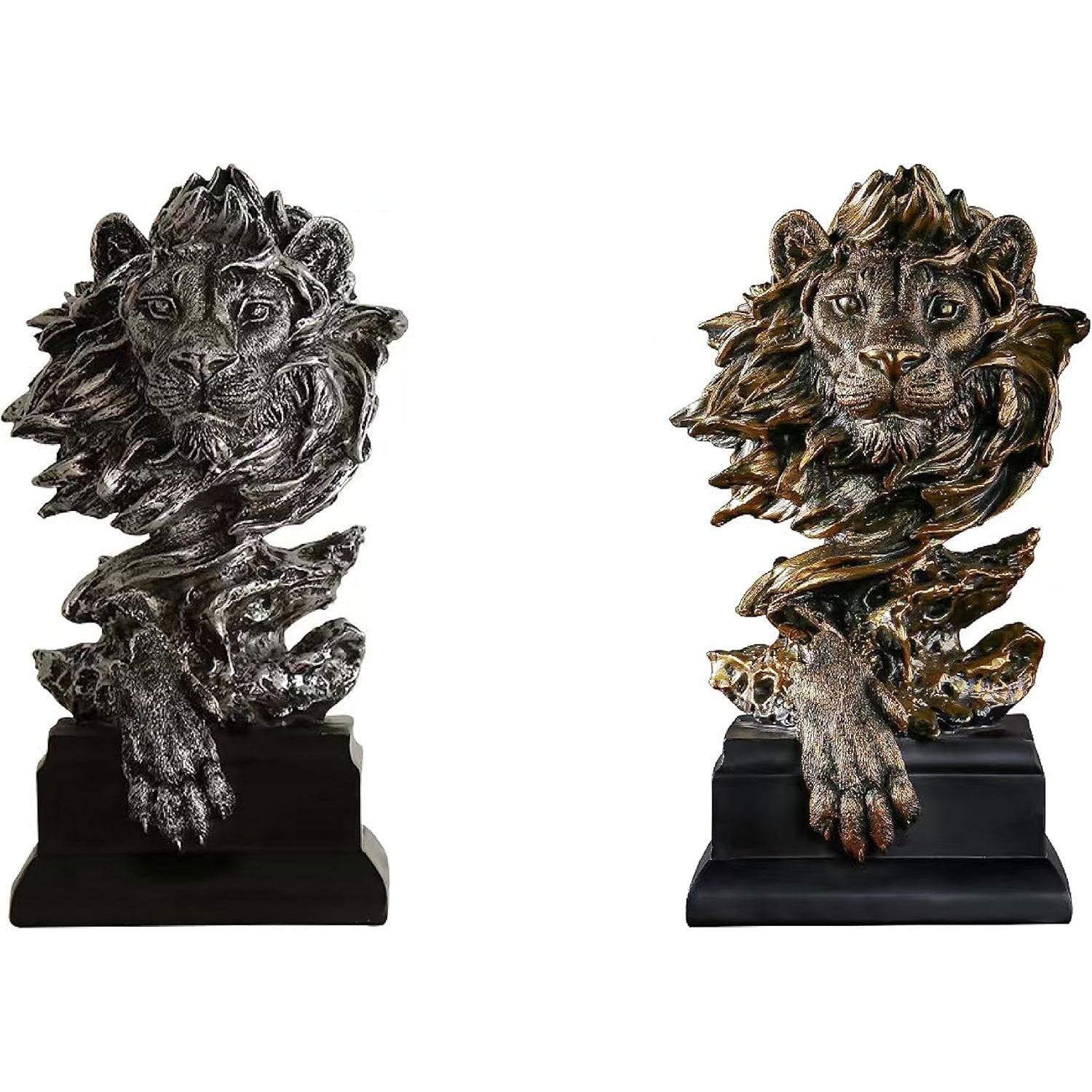 Lion Statue King of Beasts Home Office Living Room Decor, Great Collectible Sculpture, Best Gift for Men, Anniversary Present