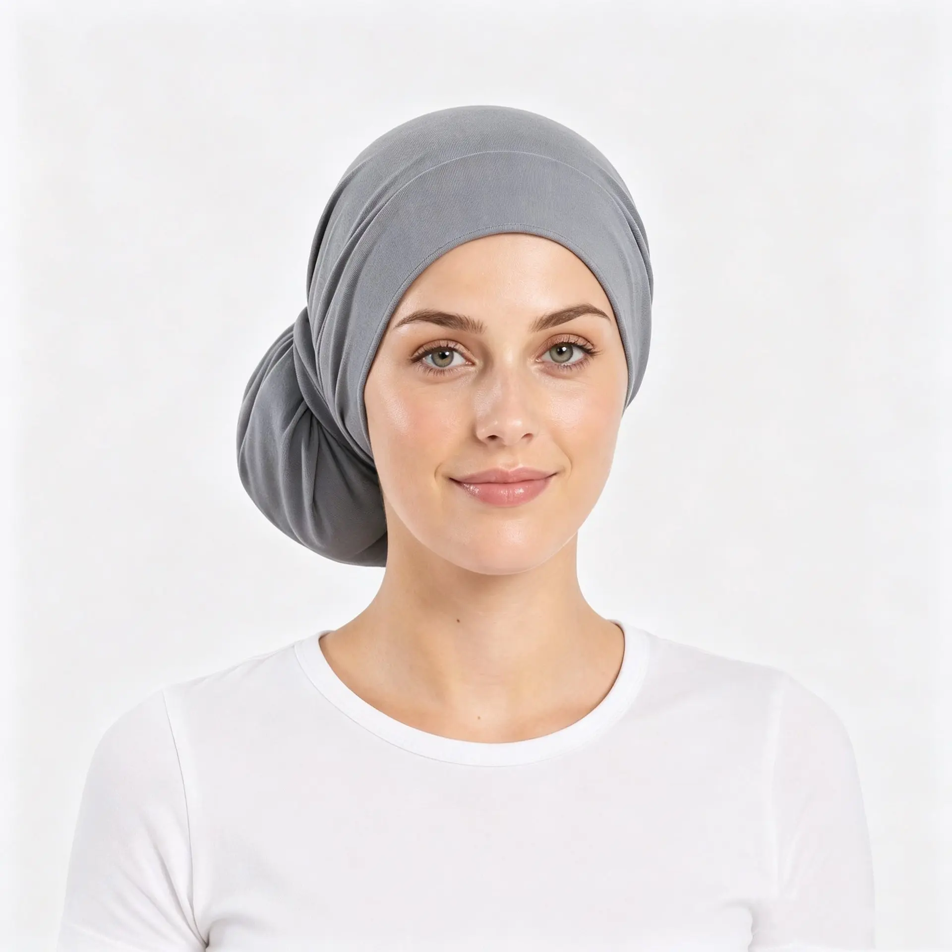 Women's Plain Knot Hat, High Elastic Headscarf Cap, Breathable Sporty Design, Muslim Fashion Hair Protection, Soft Daily Accessory