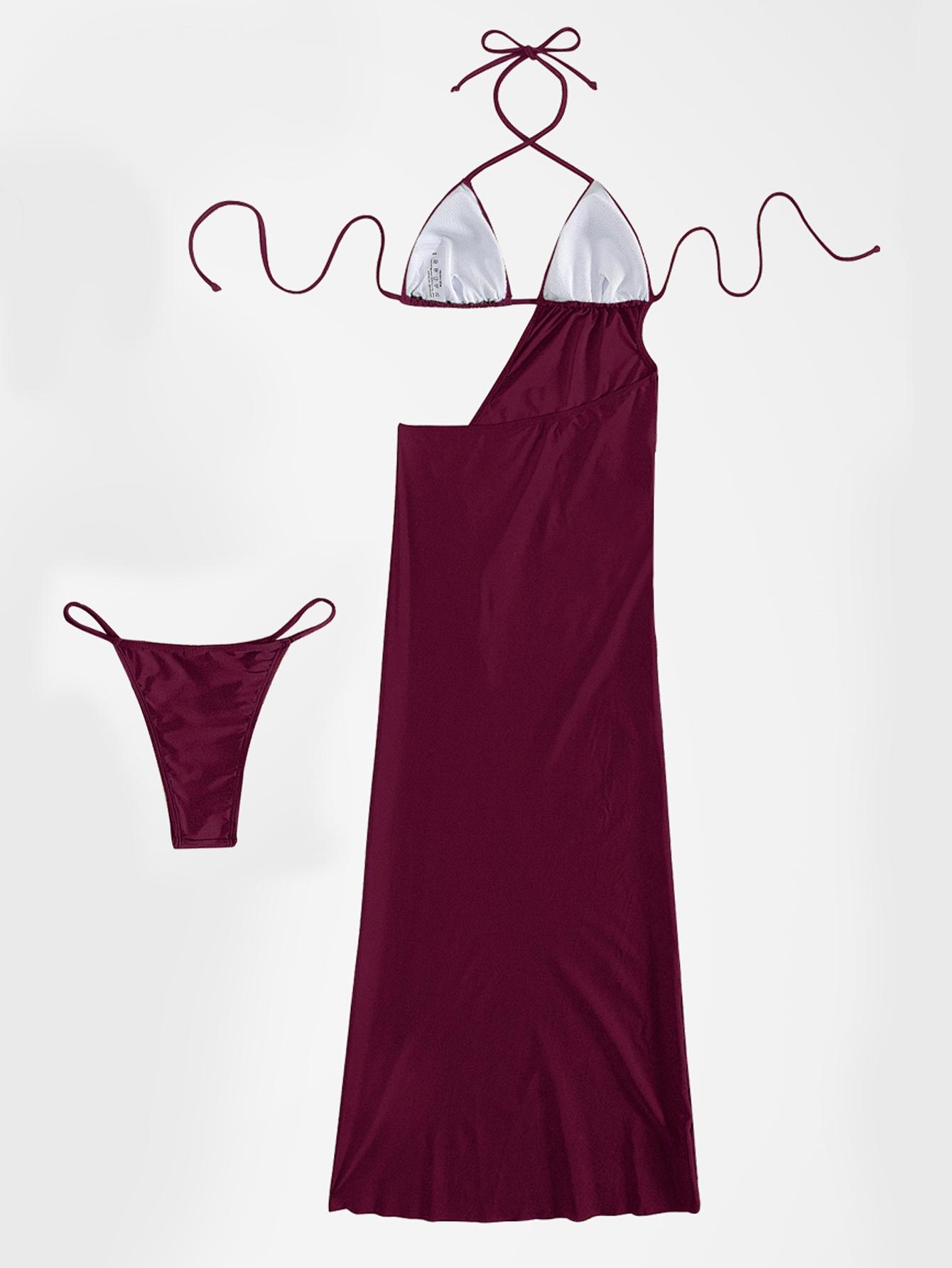 Women's Black One-Shoulder Sleeveless High Slit Maxi Dress with Gold Starfish Metal Accent - Side Cutout Sexy Party Dress for Nightclub, Beach Vacation, Festival Rave